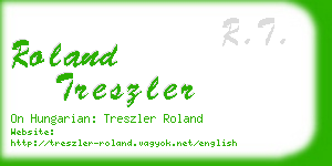 roland treszler business card